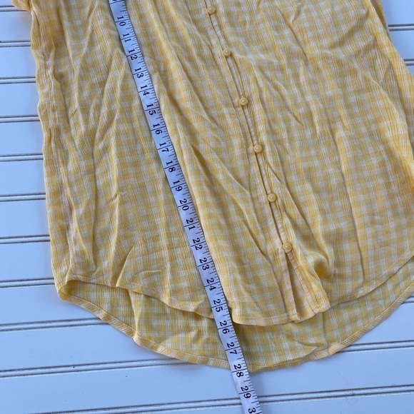 Liz Claiborne yellow plaid blouse Size Medium - Picture 7 of 7
